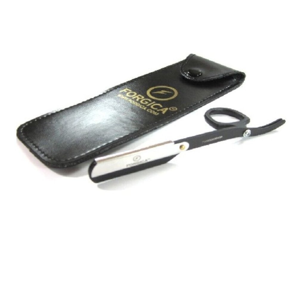 Forgica Straight Razor Ring Razor Stainless Steel Razor With 100 derby Blades